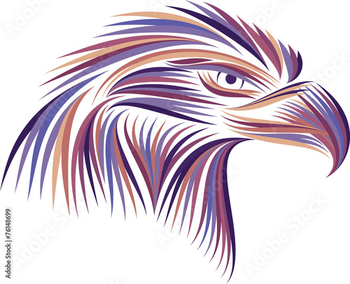 Tapeta ścienna na wymiar Colored emblem of an eagle