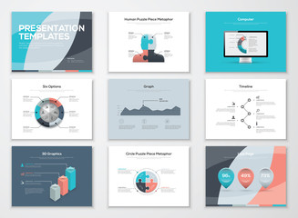 Wall Mural - business presentation templates and infographic vector elements