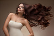 © puhhha - Portrait of Beautiful Woman with Long flying Hair.