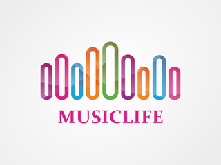 Poster - Vector music logo