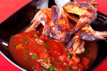 Sticker - Grilled chicken wings with salsa