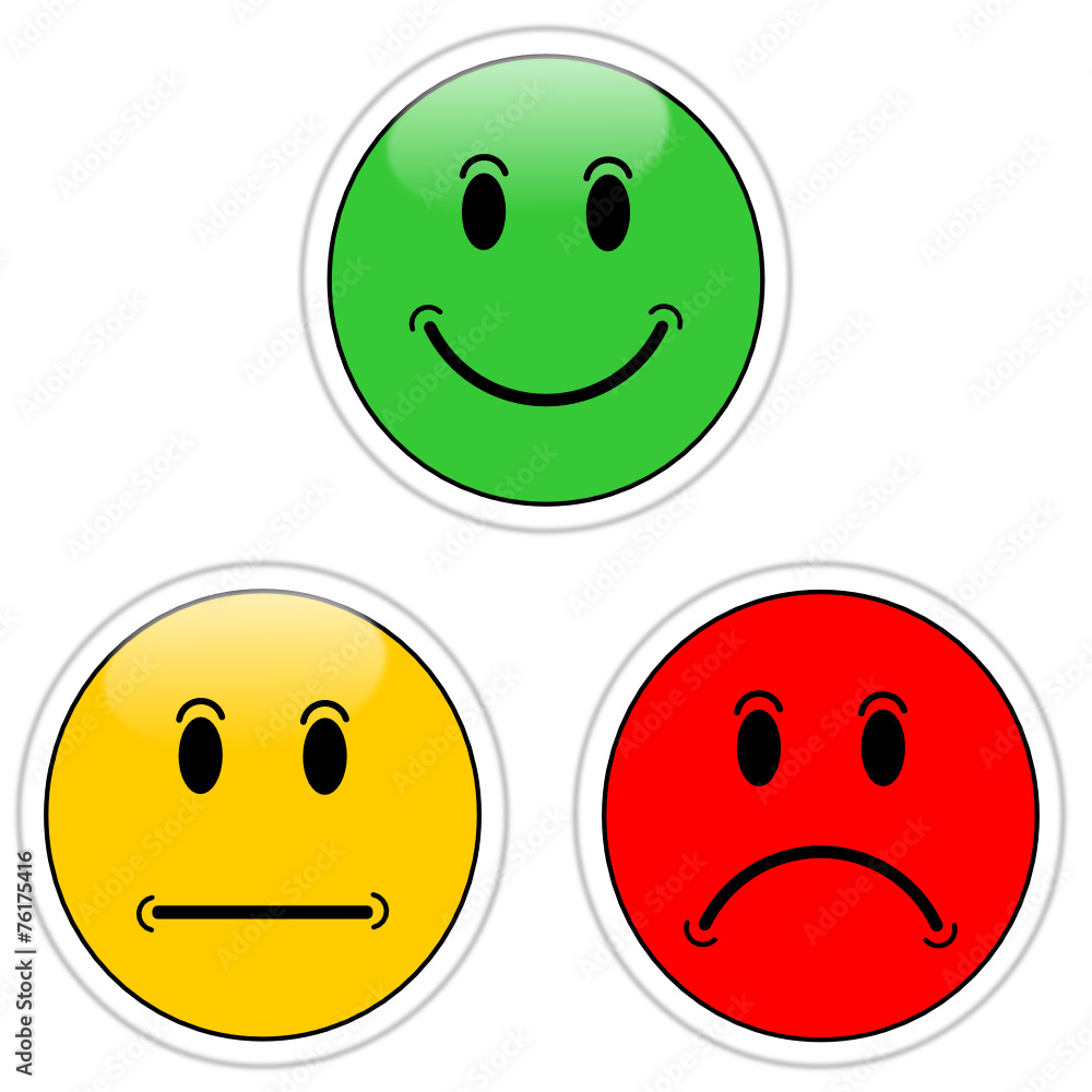 „Smileys grün gelb rot 14011605“ Adobe Stock