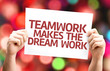 © gustavofrazao - Teamwork Makes the Dream Work card with colorful background