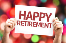 Happy Retirement Card With Colorful Background