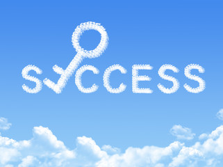 Canvas Print - Key to success cloud shape