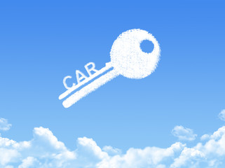 Canvas Print - Key to car cloud shape