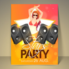 Canvas Print - Creative party flyer, template or banner design.