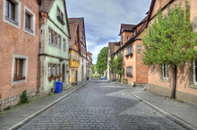 Street In Rothenburg Ob Der Tauber, Germany