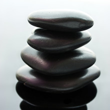 Spa Stones Stacked In Perfect Balance.