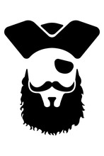 Pirate Mascot Head
