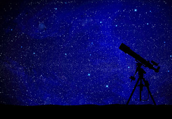 telescope watching the wilky way