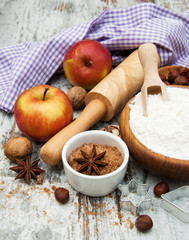 Canvas Print - ingredients for apple pie