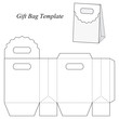 Gift bag template, vector