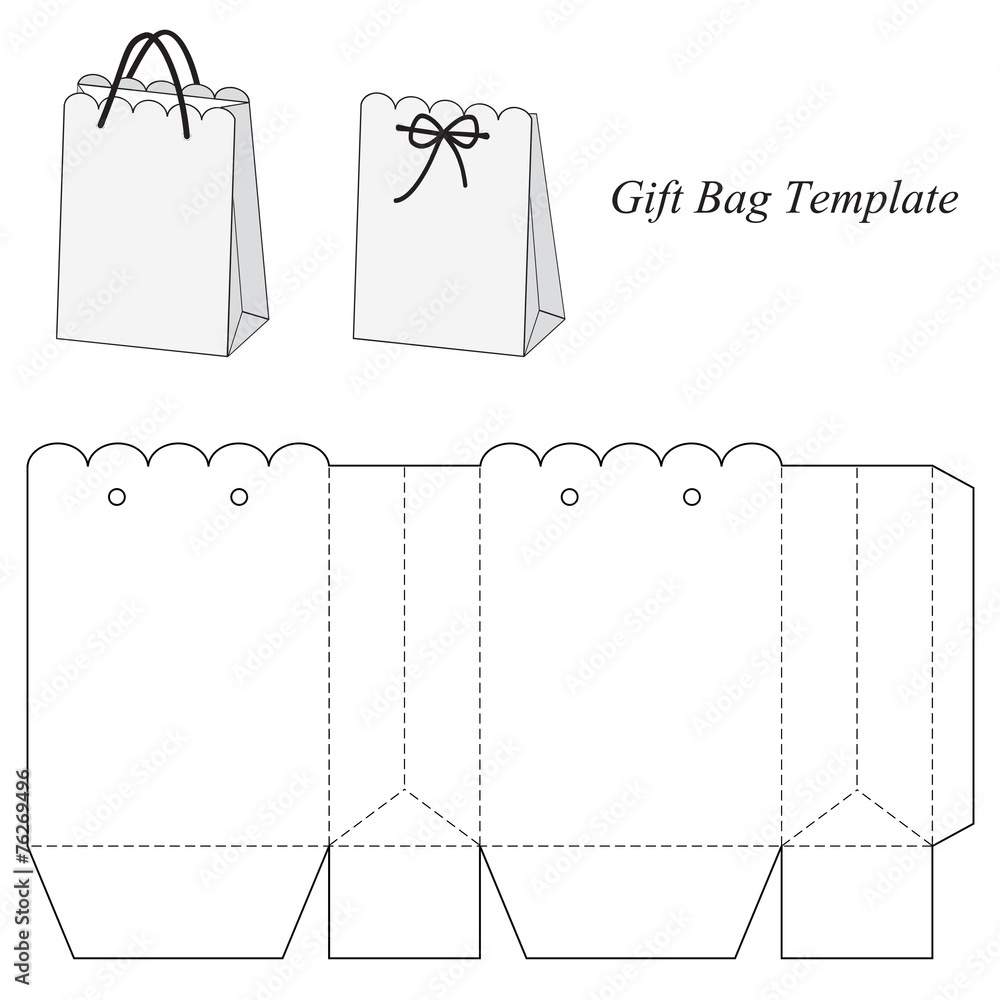 Interesting gift bag template Stock Vector | Adobe Stock interesting-gift-bag-template-stock-vector-adobe-stock