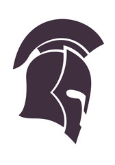 Wall Mural - spartan helmet in profile vector illustration, eps10