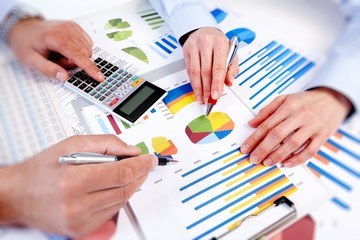 Fototapete - Hands of business people