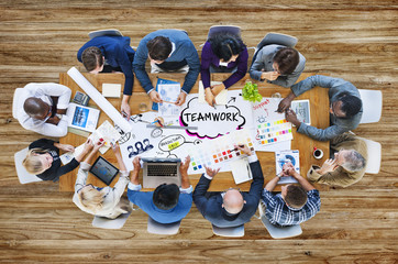 Sticker - Business People Design Team Brainstorming Meeting Concept