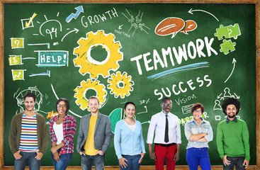 Canvas Print - Teamwork Team Together Collaboration Education Students Concept