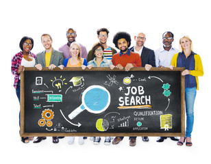 Poster - Ethnicity People Job Search Searching Togetherness Concept
