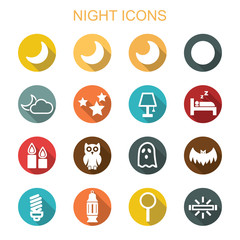 Wall Mural - night long shadow icons