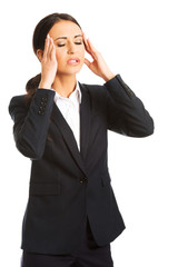 Sticker - Businesswoman having huge headache