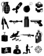Terrorism icons set