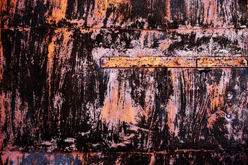 rusty metallic background with shabby and old paint