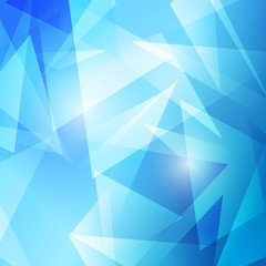 Wall Mural - Triangles abstract blue modern background