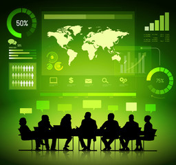 Wall Mural - Group of Business Planning Analyst Meeting Vector Concept