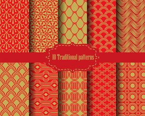chinese red pattern