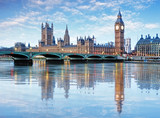 Fototapeta Londyn - London - Big ben and houses of parliament, UK