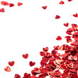 Valentines background with red hearts, copyspace