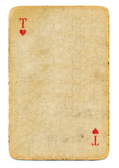 Wall Mural - antique playing card ace of hearts paper background