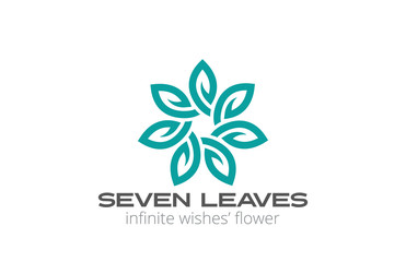 Poster - Abstract Flower Logo infinity loop leaves design vector