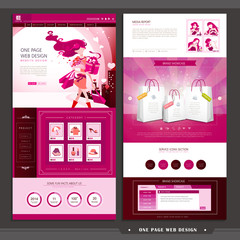 fashion concept one page website design template