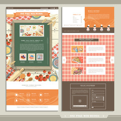 Wall Mural - cuisine concept one page website design template