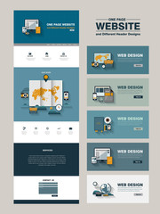 Wall Mural - simplicity one page website design template