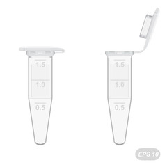 Sticker - Empty plastic 1.8 ml Eppendorf tubes