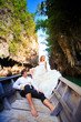 © alkiona_25 - blonde bride and handsome groom on boat