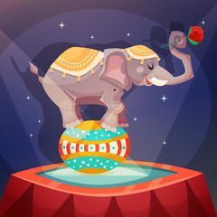 Wall Mural - Circus Elephant Poster