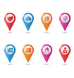 © Makkuro_GL - Love location pin mapping marks icons for saint valentine`s day