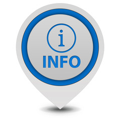 Wall Mural - information pointer icon on white background