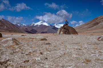 Hiker in Tajikistan