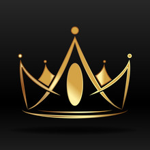Gold Crown For Logo And Graphic Designer