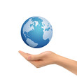 © JoyImage - 3d hand holding globe symbol