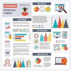 programmer infographics set