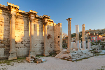 Wall Mural - Remains of the Hadrian's Library in Athens, Greece.