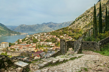 Wall Mural - view of city from castle walls