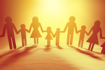 Wall Mural - Family holding hands