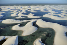 Aerial View Of Lencois Maranhenses National Park, Brazil